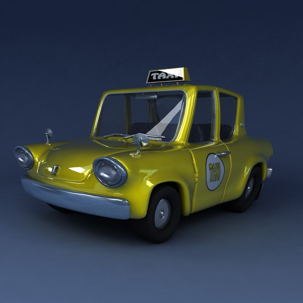 3d model taxi cartoon - 3D Taxi Toon by mo_3ds